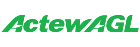 The image shows the ActewAGL logo, featuring the company name in bold, green, stylised lettering on a white background—an eye-catching design often seen in professional video production Sydney projects.