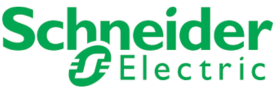 The image shows the Schneider Electric logo, often seen in video production Sydney projects. "Schneider" is written in bold green letters, with a stylised S inside a circle below it. "Electric" appears to the right in thinner green letters on a white background.